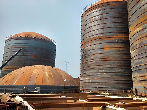 九合垸原种场焦粉钢板仓